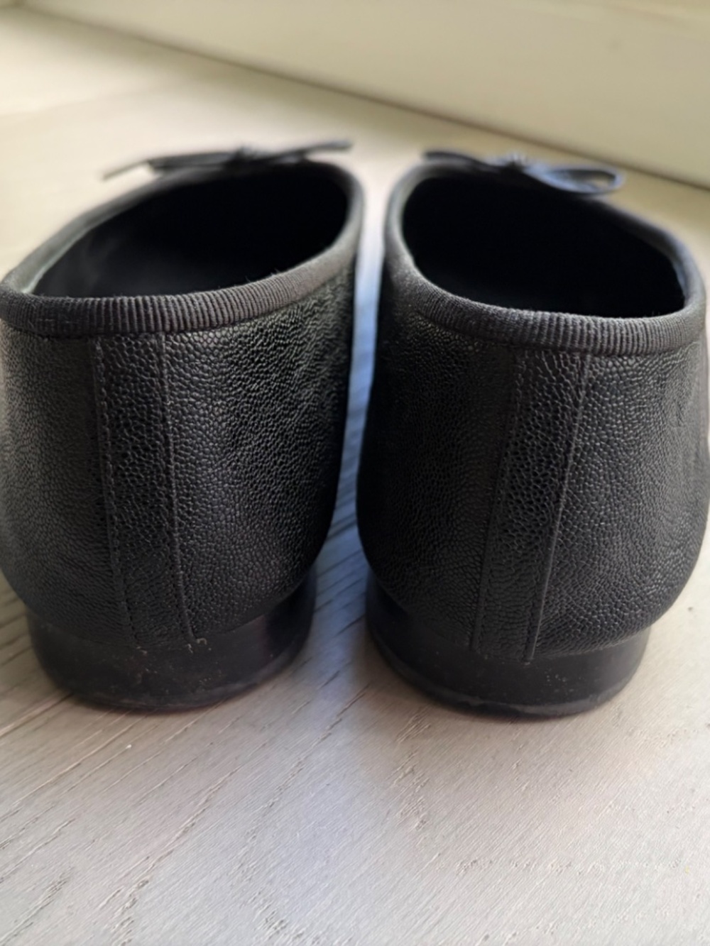 Chanel black ballet flats caviar leather 39 (US 8.5) - Picture 3 of 15